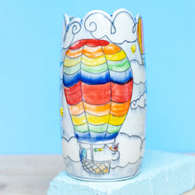 Load image into Gallery viewer, # 3 Unicorn in Hot Air Balloon : Medium Vase
