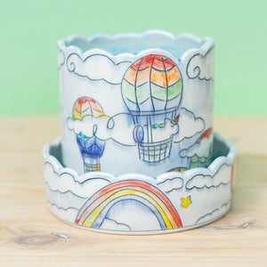 # 14 Unicorn Hot Air Balloon : Small Planter