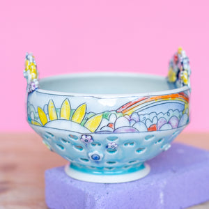 # 20 Unicorn + Flower  : Berry Bowl Colander