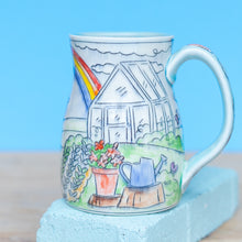 Load image into Gallery viewer, # 26 Greenhouse Garden : Wide Bottom Stein
