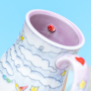 # 30 Unicorn Rainbow : Wide Bottom Stein