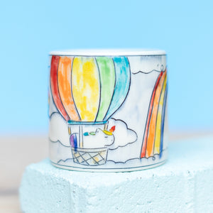 # 49 Unicorn Hot Air Balloon : Kids Cup
