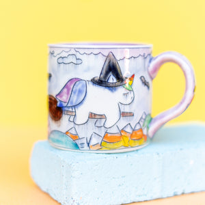 # 27 Unicorns Trick or Treating : Medium Mug