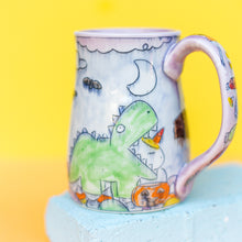 Load image into Gallery viewer, # 37 Unicorn Trick or Treating : Wide Bottom Stein
