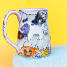 Load image into Gallery viewer, # 37 Unicorn Trick or Treating : Wide Bottom Stein
