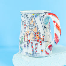 Load image into Gallery viewer, # 41 Gingerbread Unicorn : Wide Bottom Stein
