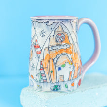 Load image into Gallery viewer, # 43 Gingerbread Unicorn : Wide Bottom Stein
