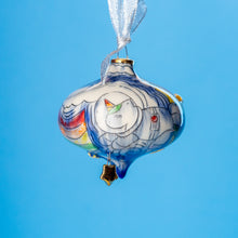 Load image into Gallery viewer, # 92 Unicorn Space Astronaut : Large Bulb Ornament
