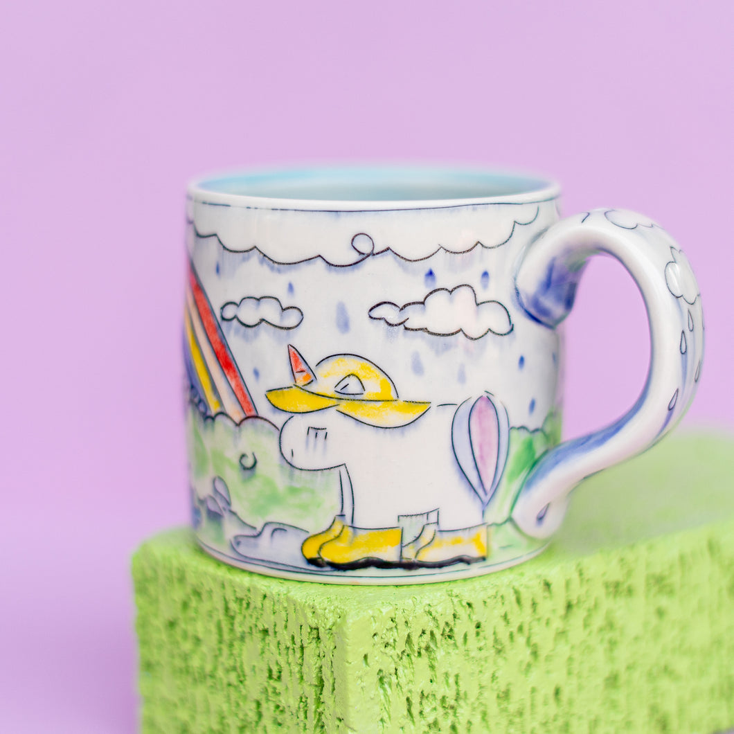 # 46 Unicorns in the Spring Rain : Medium Mug