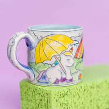 Load image into Gallery viewer, # 46 Unicorns in the Spring Rain : Medium Mug

