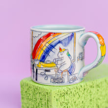 Load image into Gallery viewer, # 54 Pottery Studio Unicorn : Medium Mug
