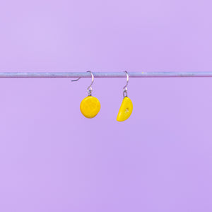 # 83 Yellow Pottery Rib and Sponge : Earrings