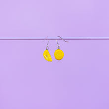 Load image into Gallery viewer, # 83 Yellow Pottery Rib and Sponge : Earrings

