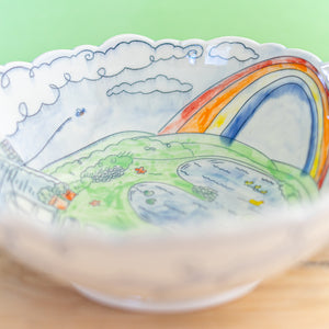 # 12 Cottage in Spring : Medium Serving Bowl