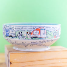 Load image into Gallery viewer, # 13 Airstream Camping Pups : Small Serving Bowl
