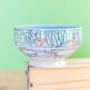 # 14 Fawn n Duckling Woodland Creature : Soup Bowl
