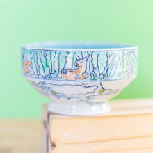 Load image into Gallery viewer, # 14 Fawn n Duckling Woodland Creature : Soup Bowl
