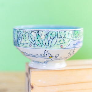 # 14 Fawn n Duckling Woodland Creature : Soup Bowl