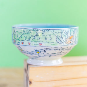 # 14 Fawn n Duckling Woodland Creature : Soup Bowl