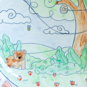 # 22 Bear n Honeybee Woodland Creature : Dinner Plate