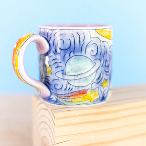 # 46 Unicorn Astronaut in Space : Medium Mug