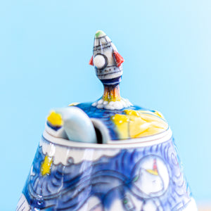 # 3 Unicorn Astronaut in Space : Sugar Jar