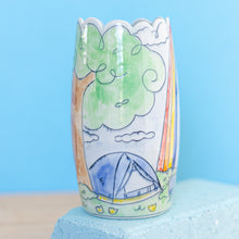 Load image into Gallery viewer, # 8 Camping n Rainbow : Medium Vase
