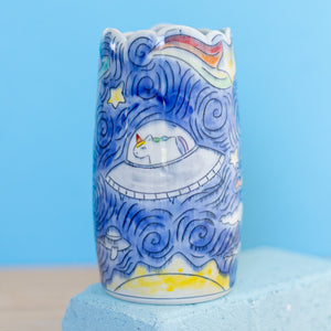# 9 Unicorn Astronaut in Space : Medium Vase