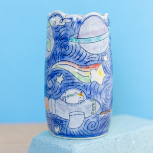 # 9 Unicorn Astronaut in Space : Medium Vase