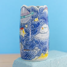 Load image into Gallery viewer, # 9 Unicorn Astronaut in Space : Medium Vase
