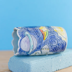 # 11 Unicorn Astronaut in Space : Small Vase